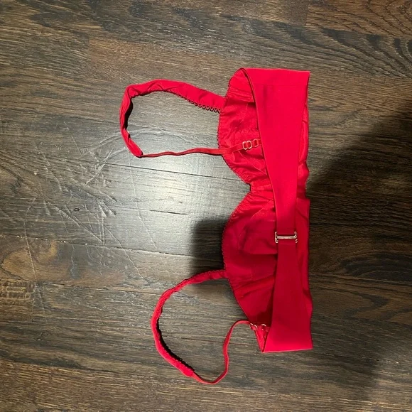 Oh Polly Red Sweetheart Long Sleeve Bodycon Dress - Picture 9 of 12